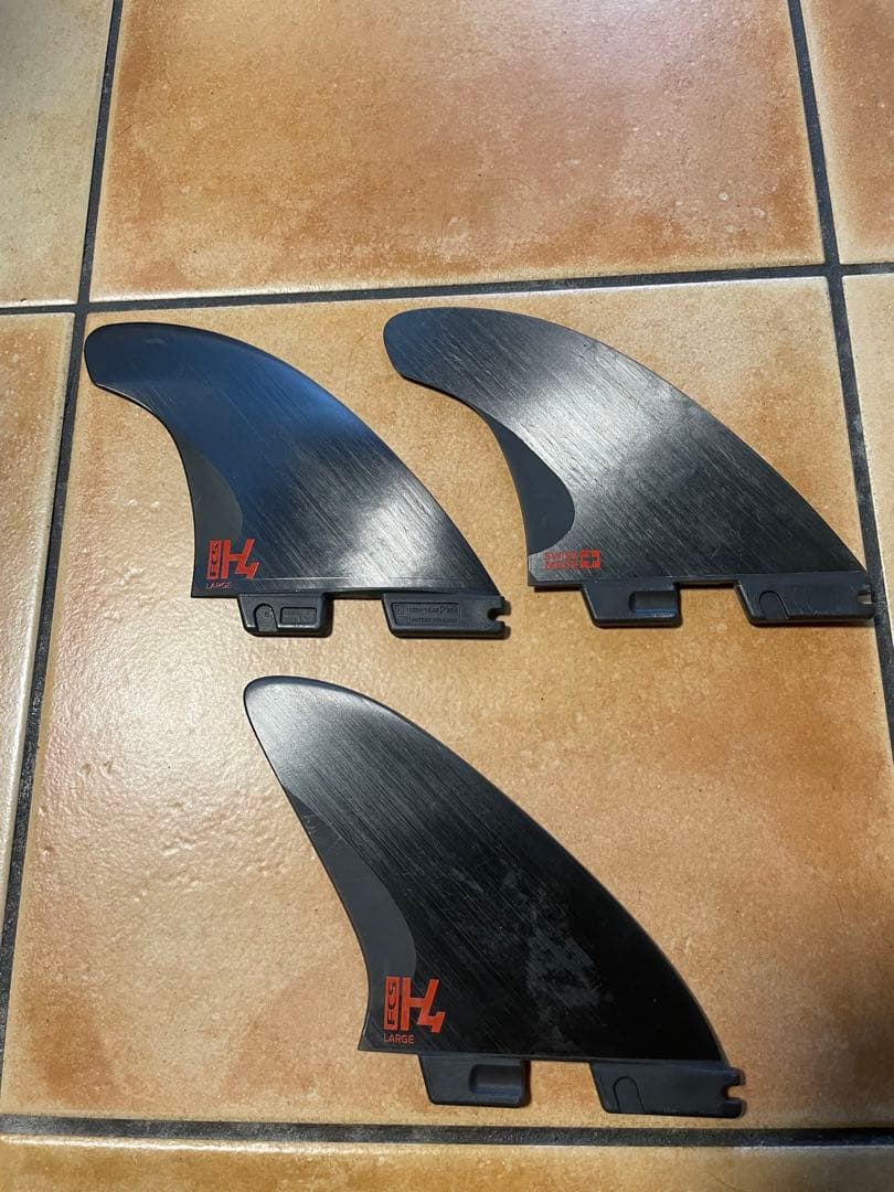 H4 Speed サーフボードフィン Lサイズ 3枚セット