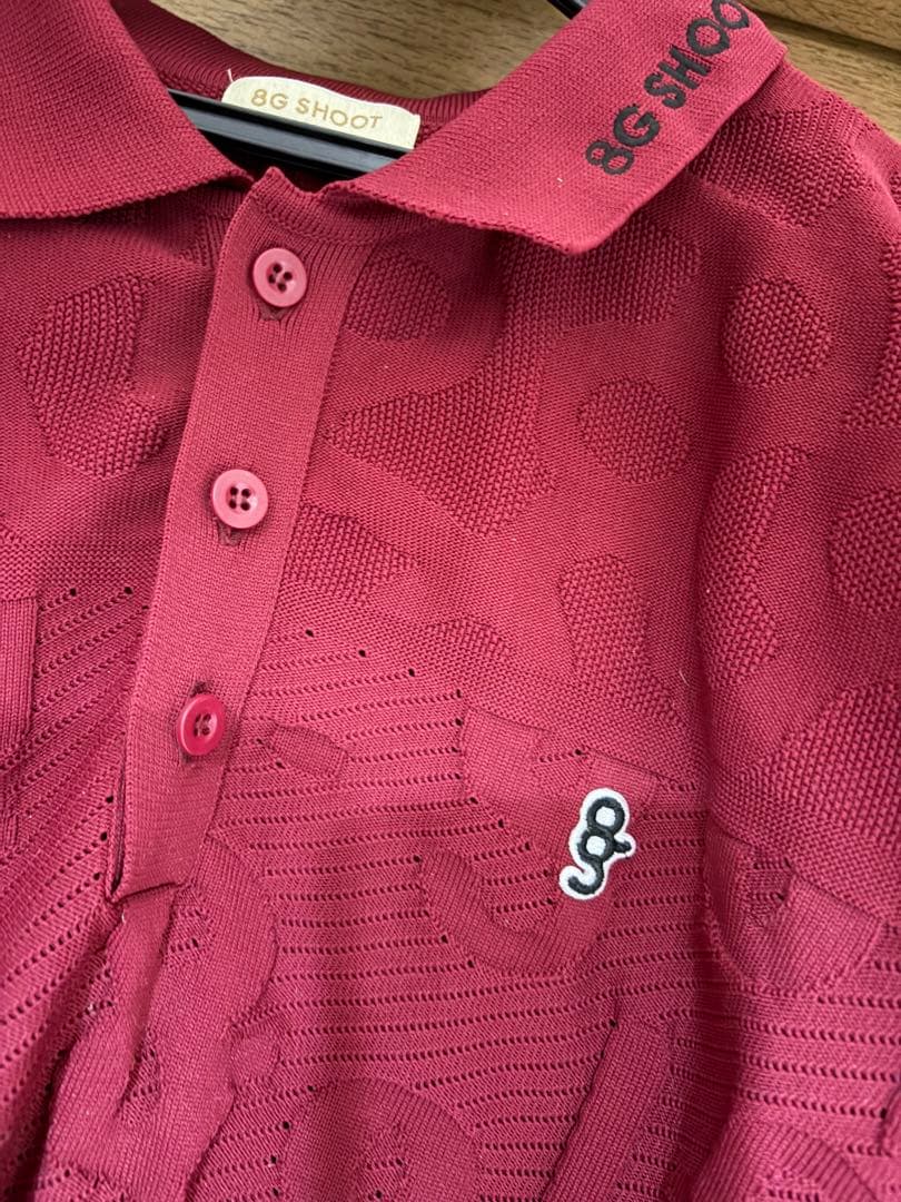 再値下げ！！8G SHOOT ワインレッド ポロシャツ L