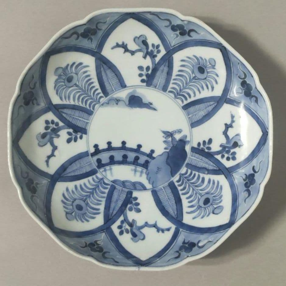 77*2陶芸 古伊万里小皿 有田焼 柿右衛門 骨董