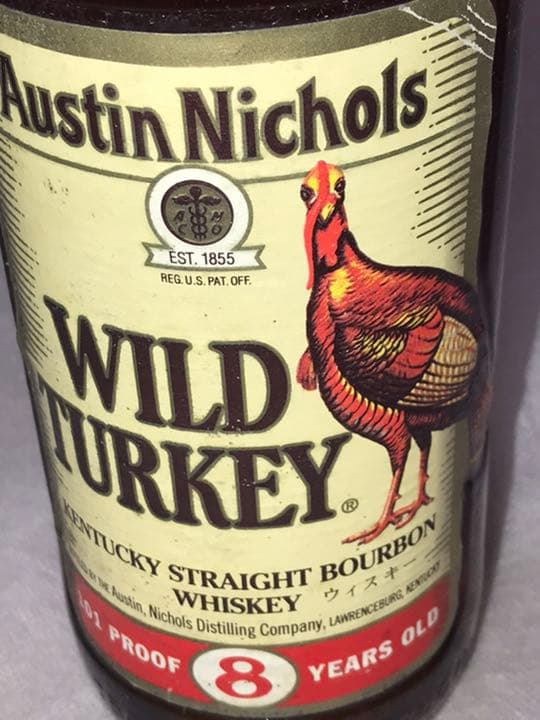 レアWILDTURKEY ワイルドターキー バーボンウイスキー 8年 旧ラベル