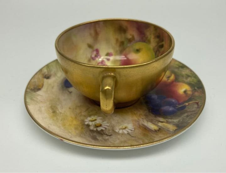 ロイヤルウースター ペインテッドフルーツ アンティーク カップ&ソーサー ④
