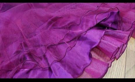 SALE☆チャコット　社交ダンス スカート ワインレッド 　L 定価53900円