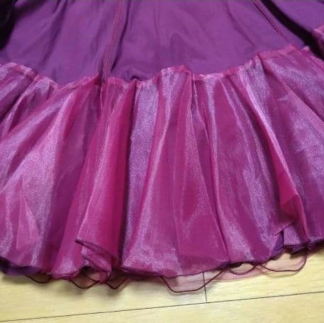 SALE☆チャコット　社交ダンス スカート ワインレッド 　L 定価53900円