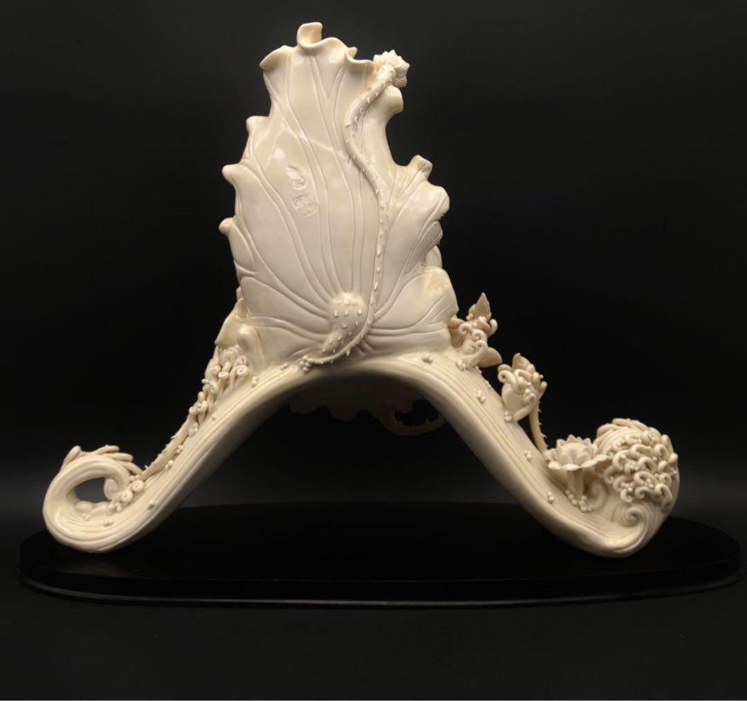 古美術 白磁觀音像 仏像 何朝宗 オブジェ