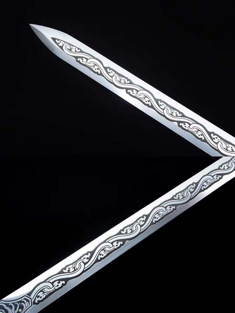 青隠環首幅刃唐剣-高性能マンガン鋼 古兵器 武具　刀装具　日本刀　模造刀 居合刀