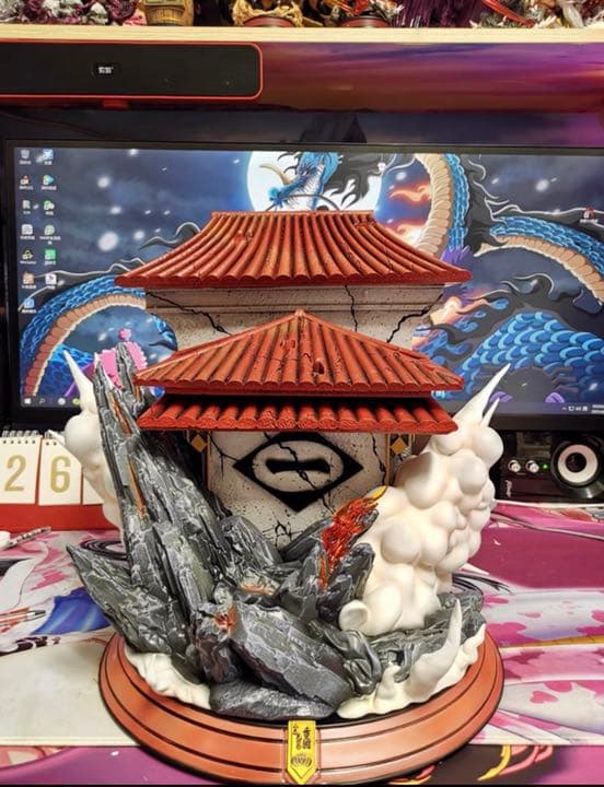 BLEACH 黒衣少年図   山本元柳齋重國ガレージキット ガレキ スタチュー②