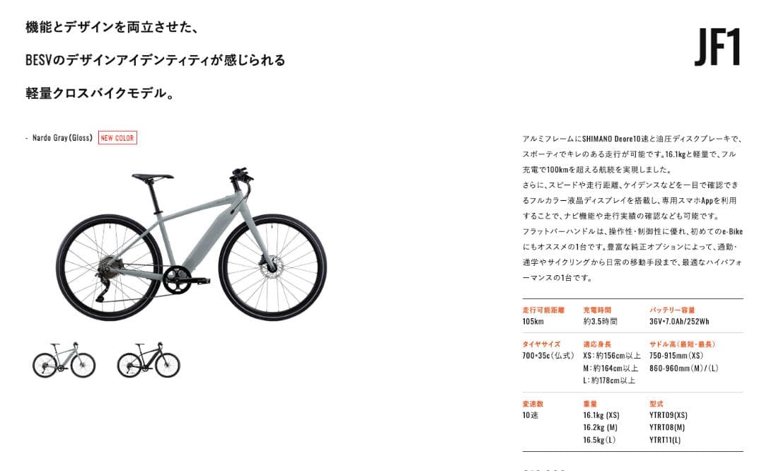 つ*ん様 BESV JF-1 電動アシストクロスバイク　付属品多数