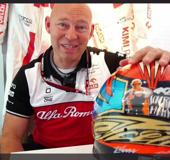 K.ライコネン 1/2 ヘルメット  2021年 イモラGP