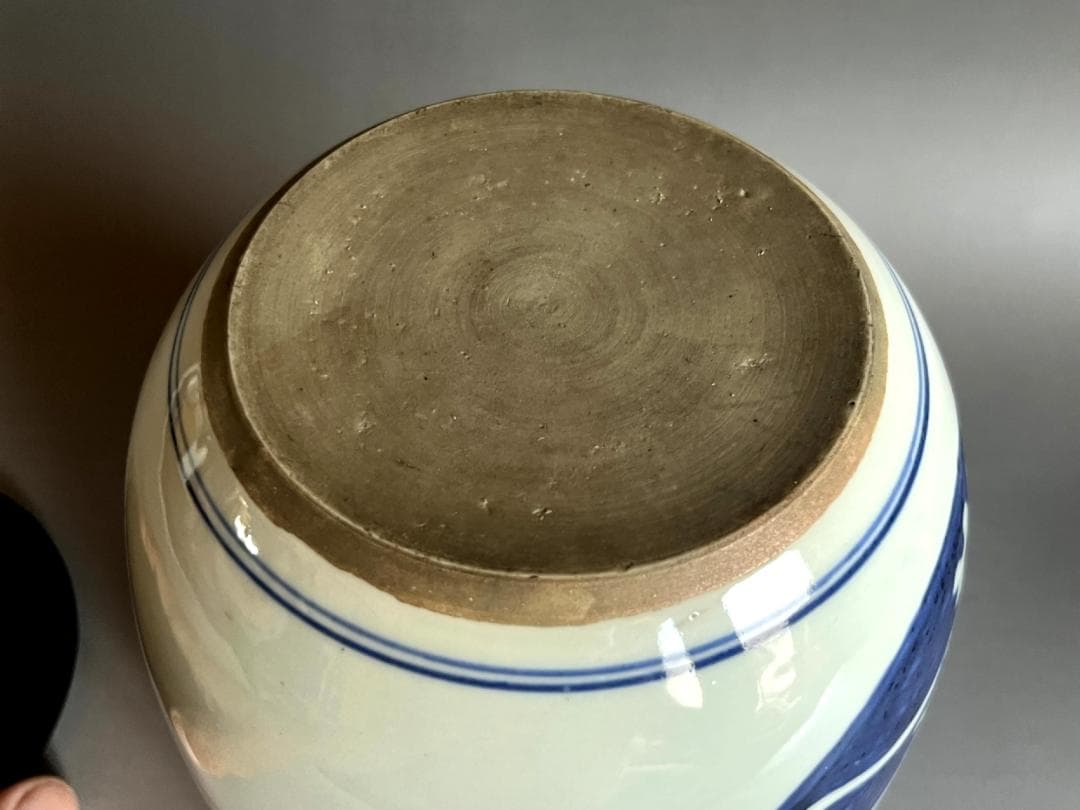 水指■新渡馬水指 道光年製 中国華南 民窯 漆器蓋 箱付き 時代物 骨董品■