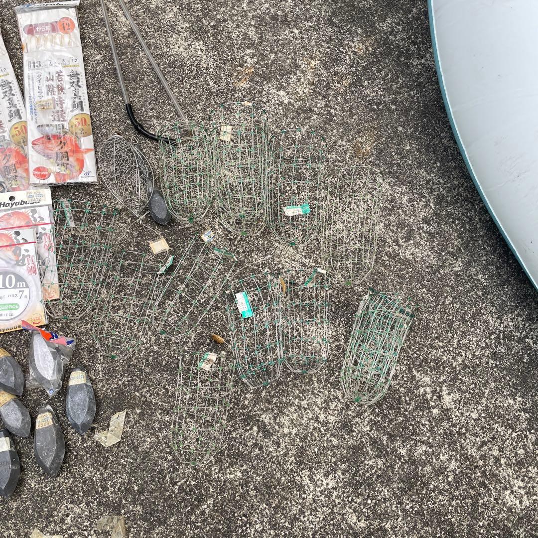 船釣りセット　電動リール　竿　仕掛け　カゴ　オモリセットです。