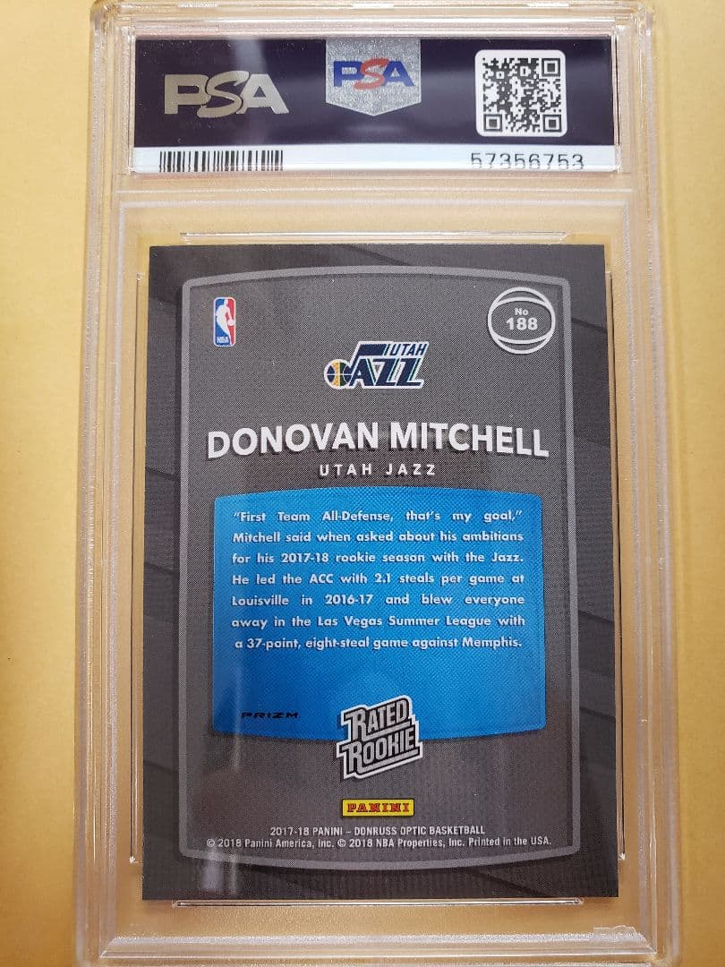 PSA10 ドノバンミッチェル ホロシルバープリズム 2017オプティック