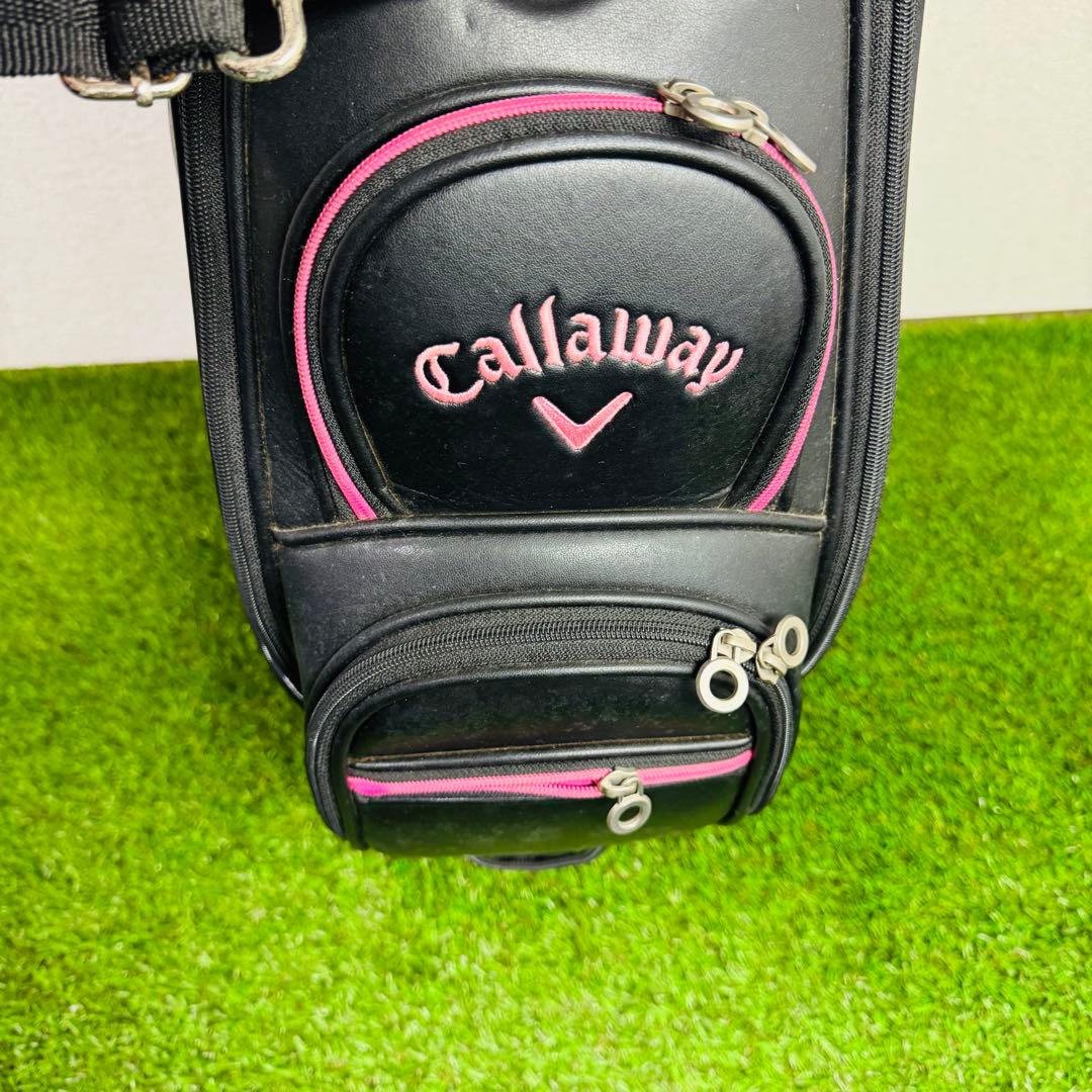 【女性用】Callaway レディース キャディバッグ ブラック ピンク