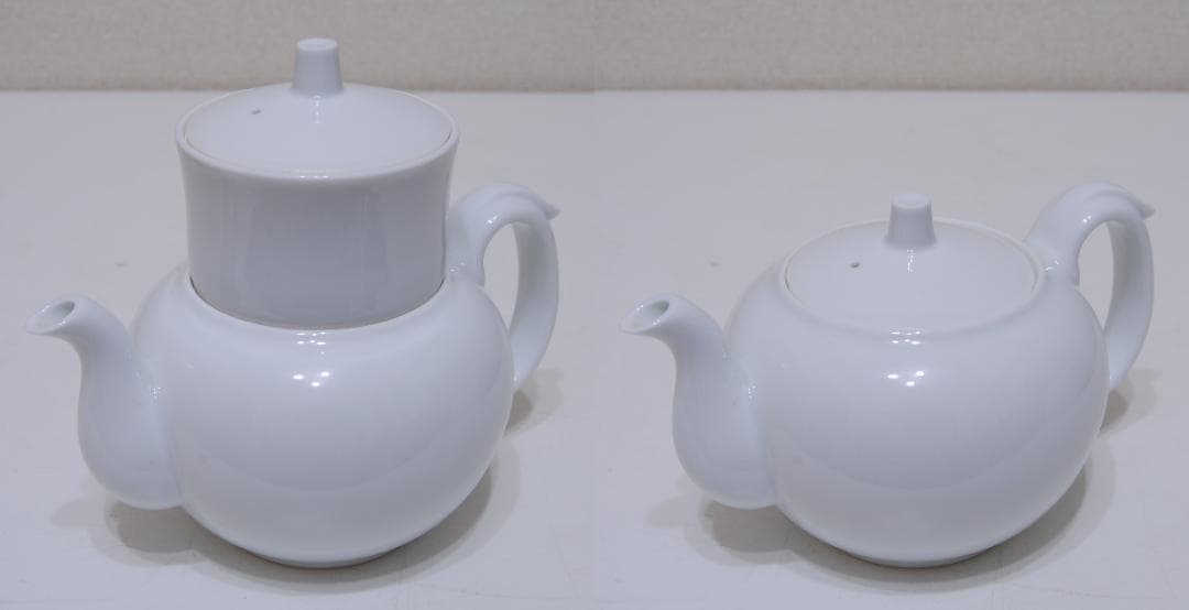 中村清六　コーヒー ポット　高麗庵　白磁　茶器　急須　水注