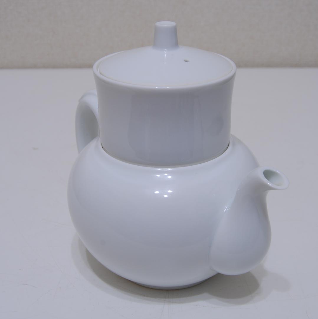 中村清六　コーヒー ポット　高麗庵　白磁　茶器　急須　水注