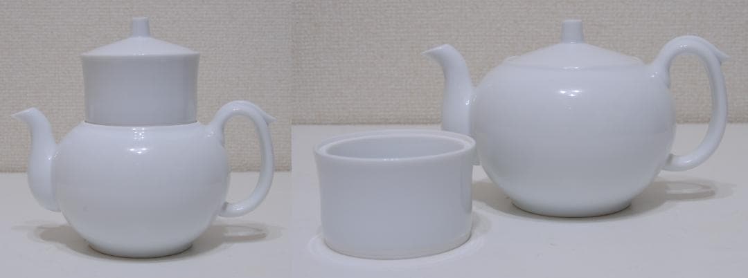 中村清六　コーヒー ポット　高麗庵　白磁　茶器　急須　水注