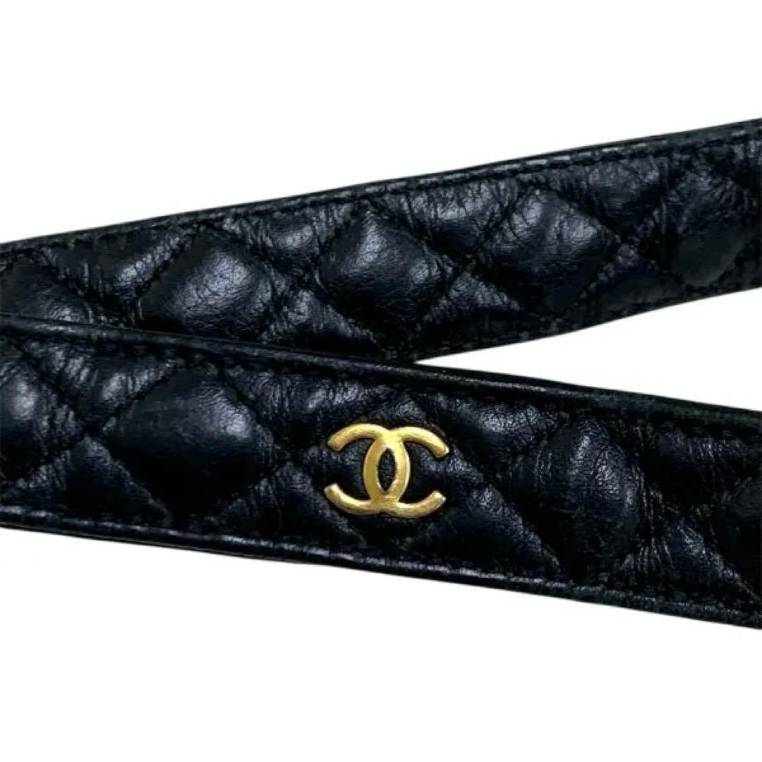 シャネル　ドッグリード　マトラッセレザー　正規品