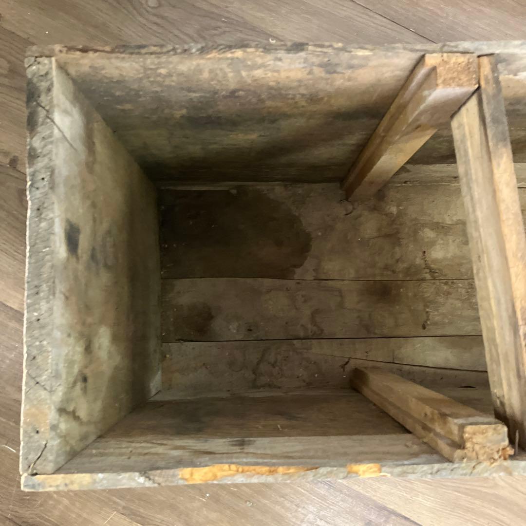 B-1 アンティーク 木箱 昭和レトロ ヴィンテージ 運搬箱 収納 什器