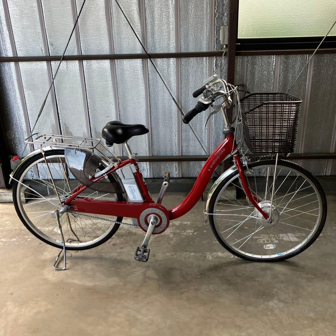 群馬発電動アシスト自転車 シティタイプ 赤美品