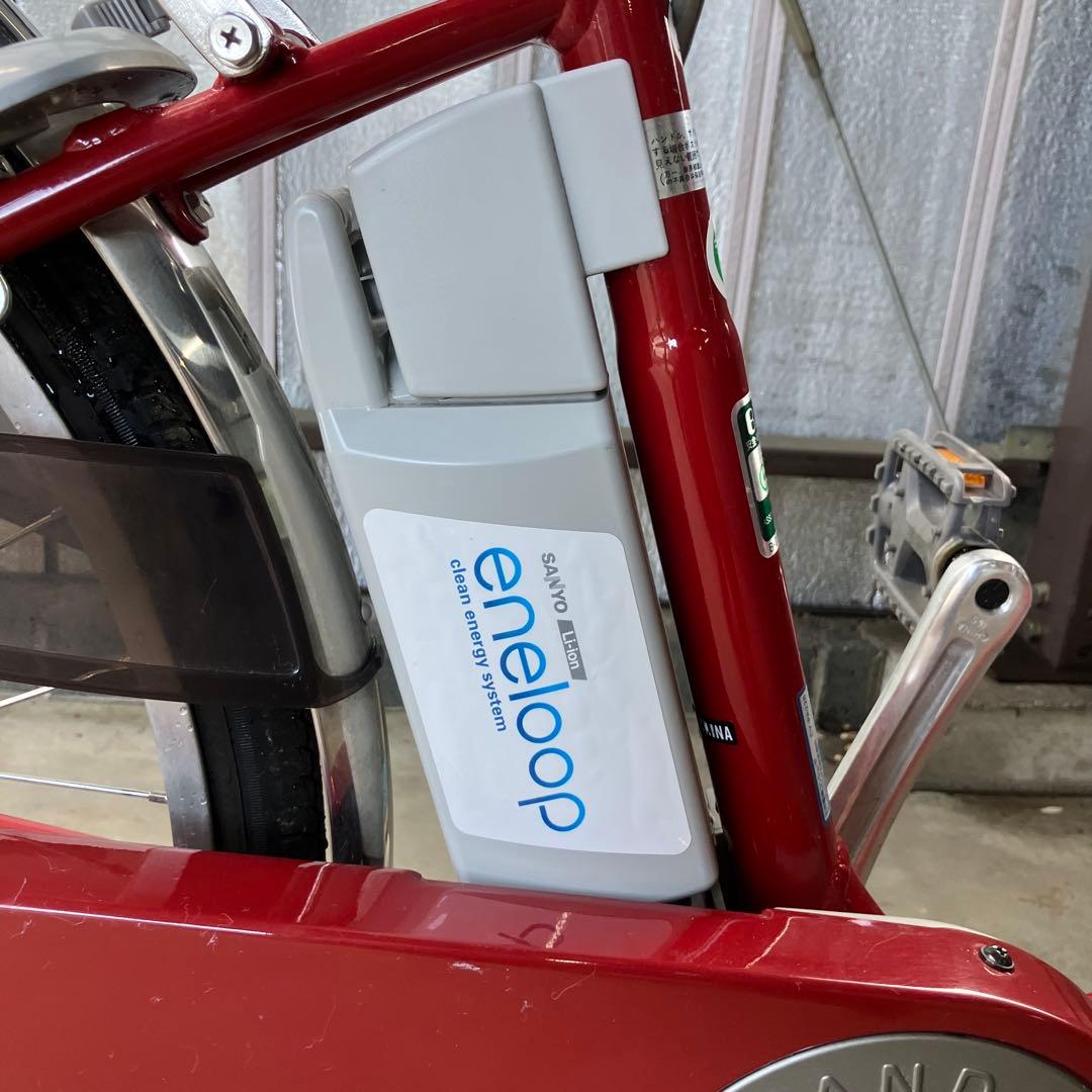 群馬発電動アシスト自転車 シティタイプ 赤美品