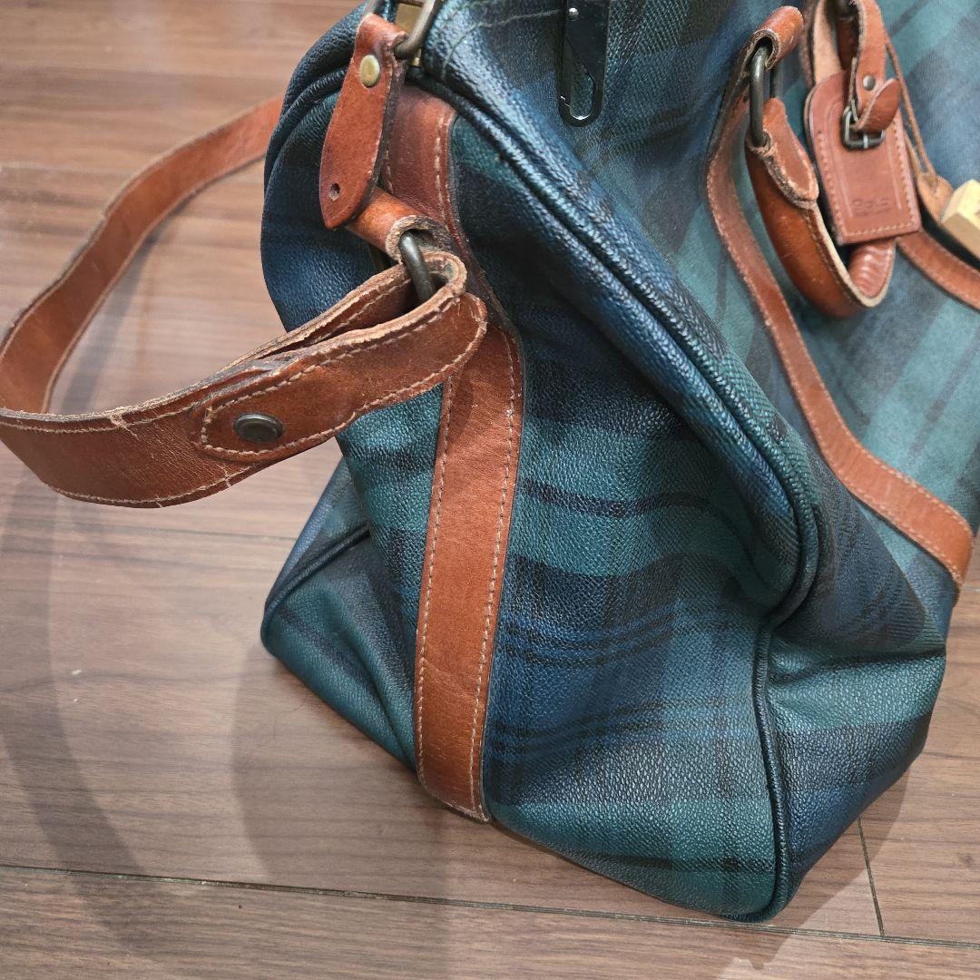 Polo Ralph Lauren グリーンチェック ボストンバッグ