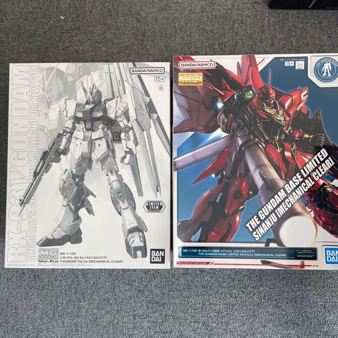 mgνガンダム、シナンジュメカニカルクリアセット　プラモデル　未組立品