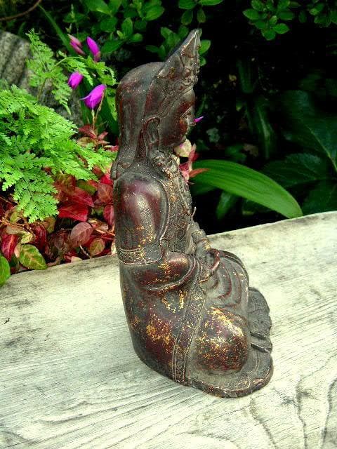 ♥鍍金　仏像　高212ｍｍ　観音像　観音様　骨董　古玩　中国　レトロ