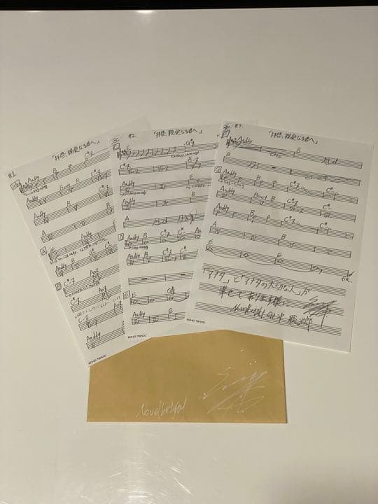☆超プレミア☆Novelbright 『拝啓、親愛なる君へ』直筆サイン入り楽譜
