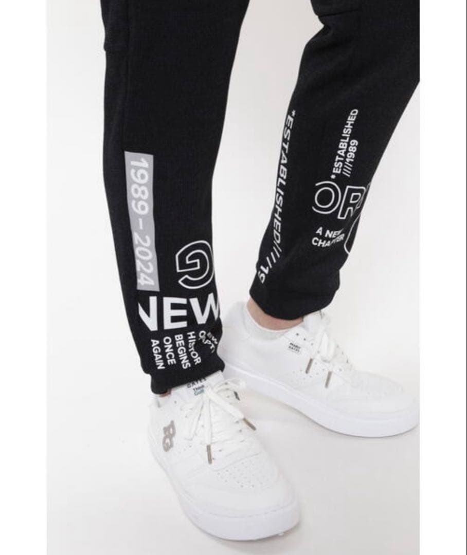 PEARLY GATESセーターフリース メランジ ジョガーパンツ