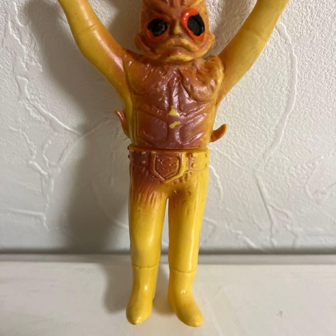 ⚠️貴重・当時物　仮面ライダー　地獄サンダー　ミニソフビ　昭和レトロ　旧バンダイ