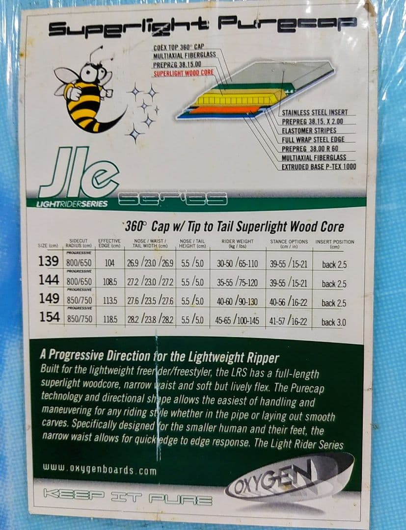 【新品未使用】 OXYGEN (オキシゲン) スノーボード　149