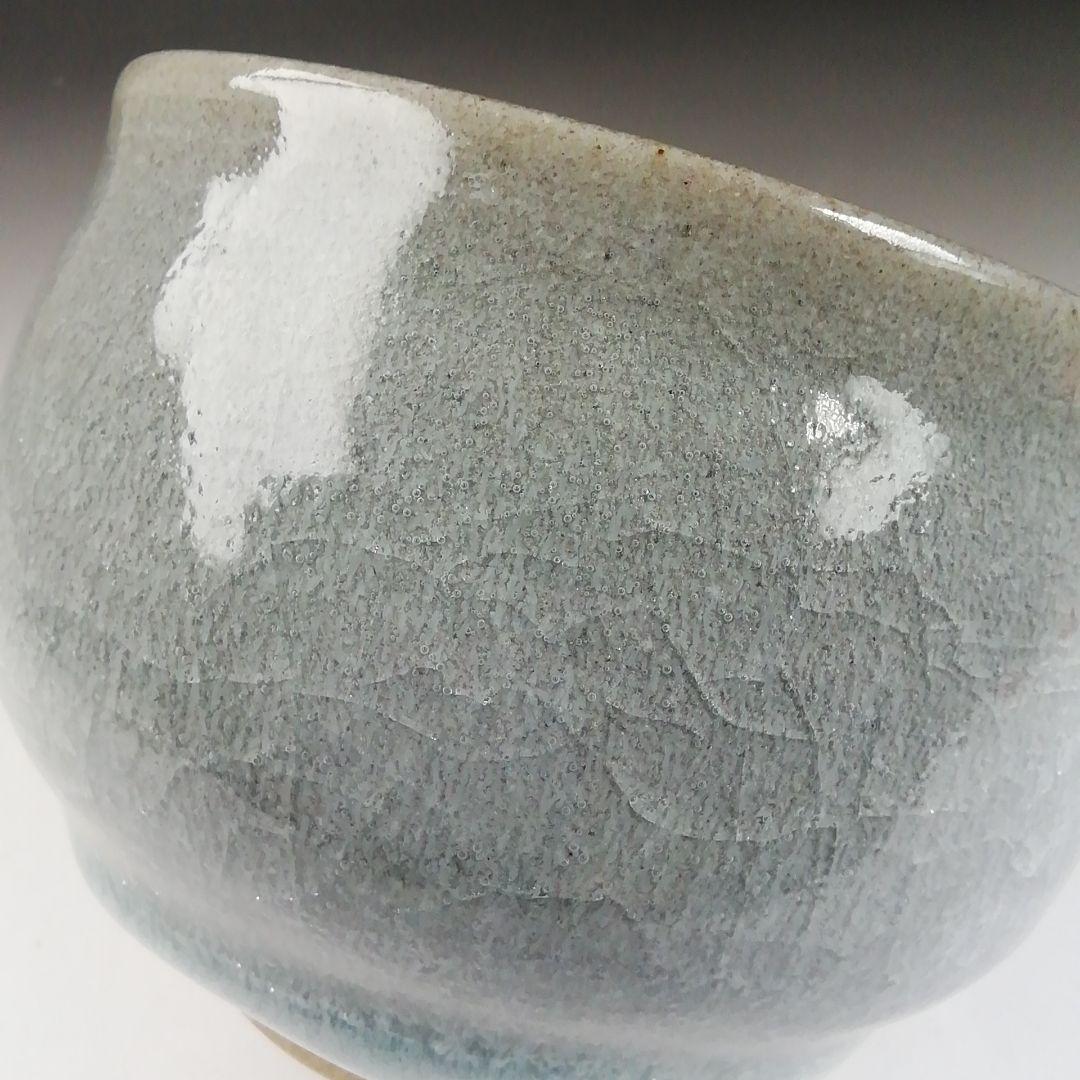 Ｔ４１３　茶碗　『白石釉　茶碗』『清水正 作』　共箱　抹茶碗　茶道具