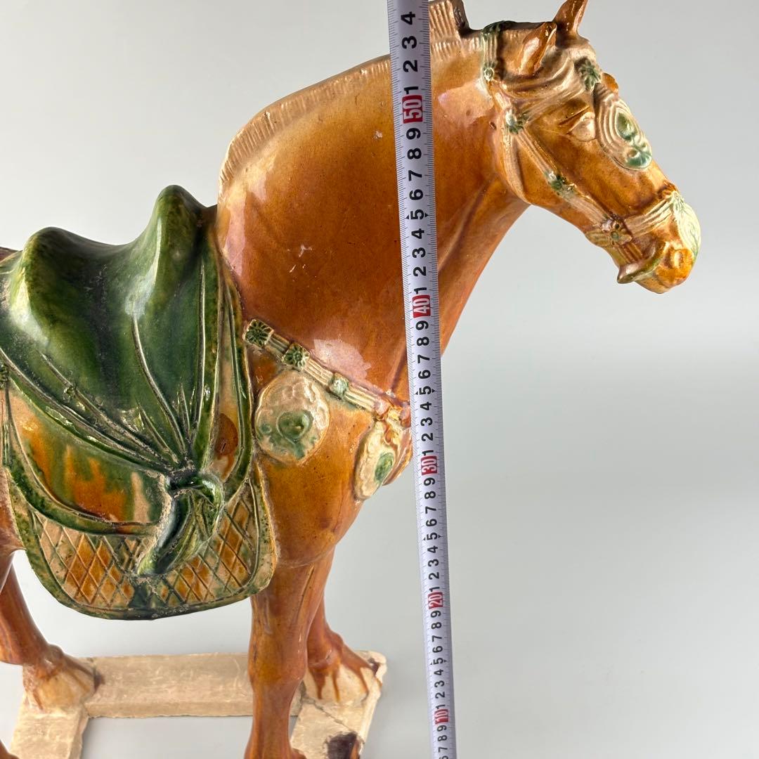 中国 馬 土器 彩陶 三彩