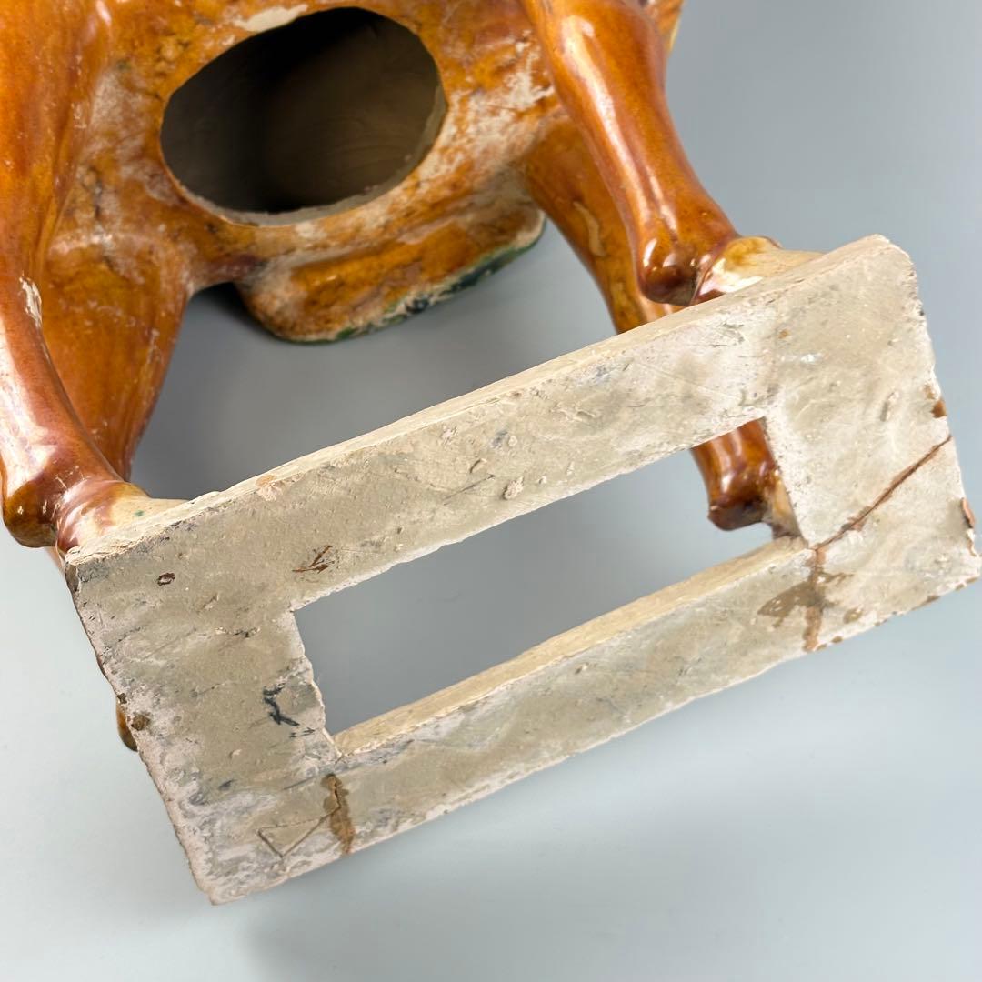 中国 馬 土器 彩陶 三彩