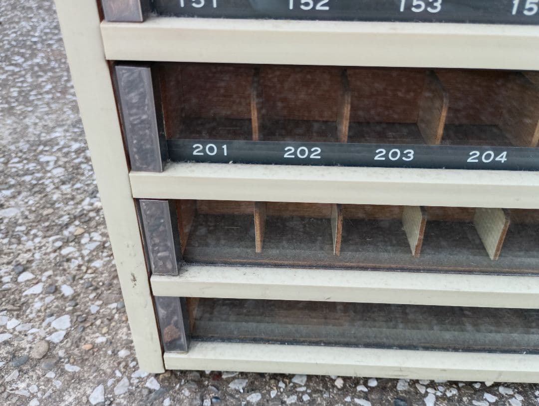 4255）糸販売木製ケース　　手芸 店舗什器 昭和レトロ