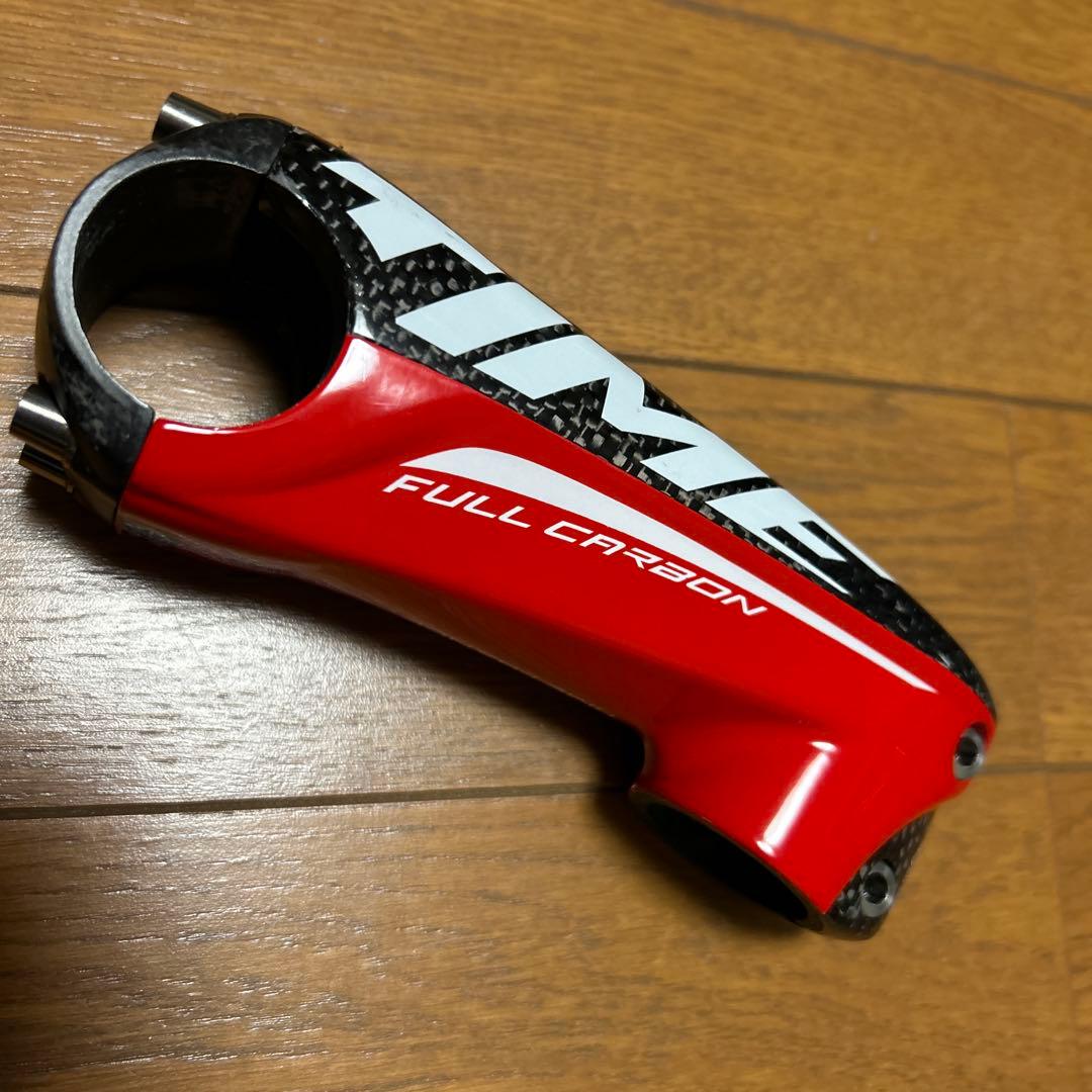 TIME フルカーボン ステム 赤/黒