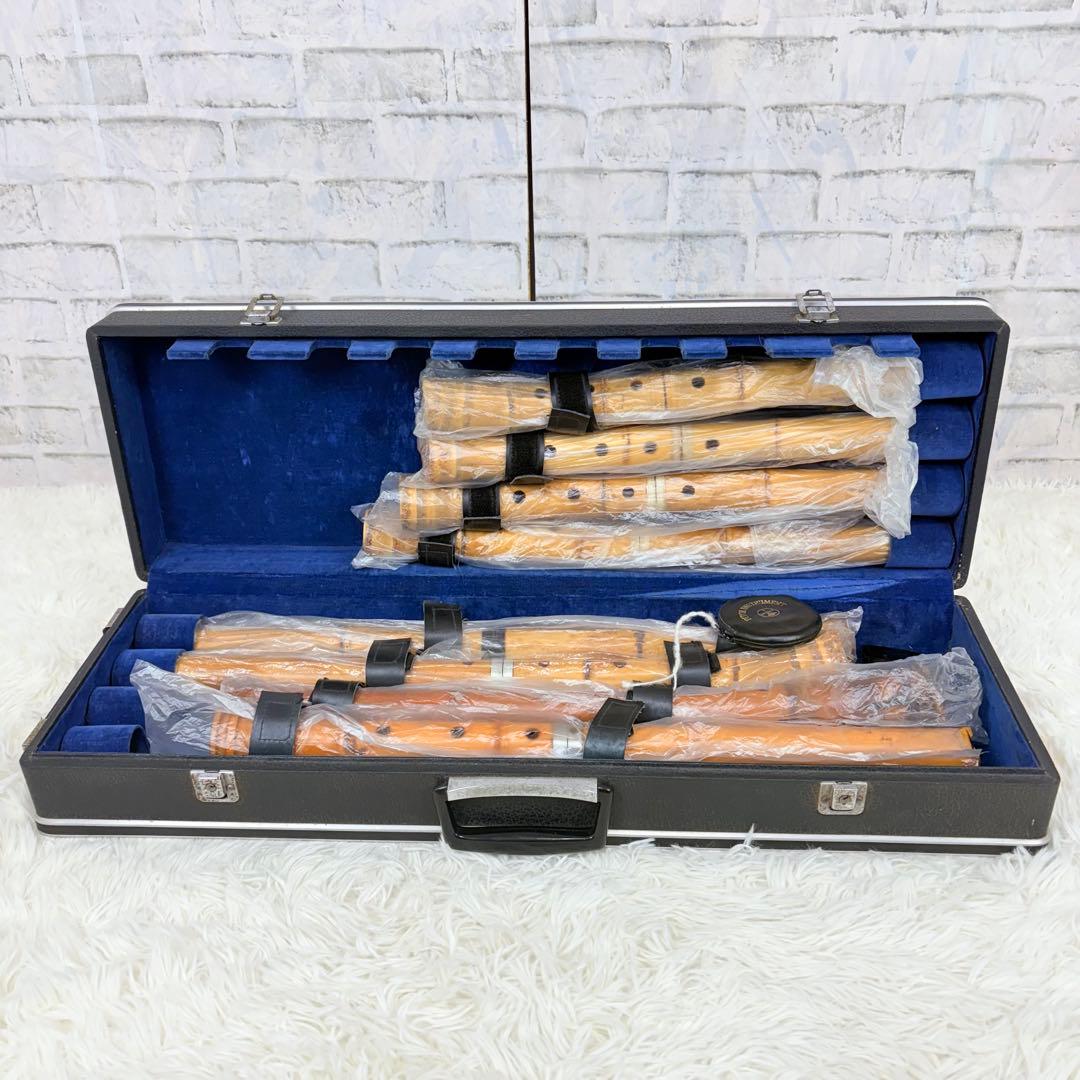 尺八 本体 8本セット ハードケース付き まとめ 和楽器 付属品 希少