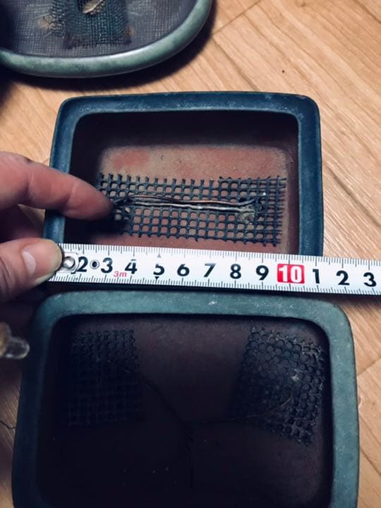 盆栽鉢　時代ミニ盆栽鉢燿山長方鉢2個山野草サボテン多肉植物