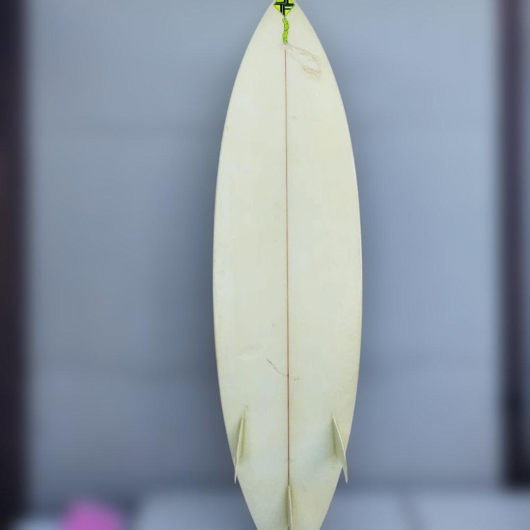 ショートボード クリーム色 紫デッキパッド190cm