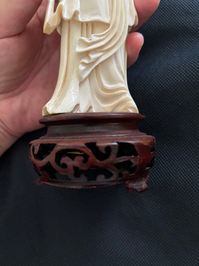 中国古美術品　マンモス　極上 彫刻　美人像437g