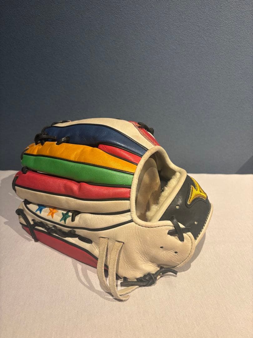 ミズノプロ 限定オーダー 軟式用 外野手用グラブ　レインボーライン仕様