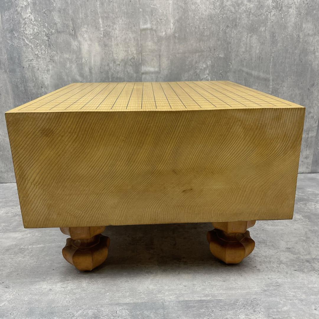 新榧　碁盤　四方柾目　へそ有　盤厚5.84寸　脚付　伝統　囲碁　プロ仕様　榧