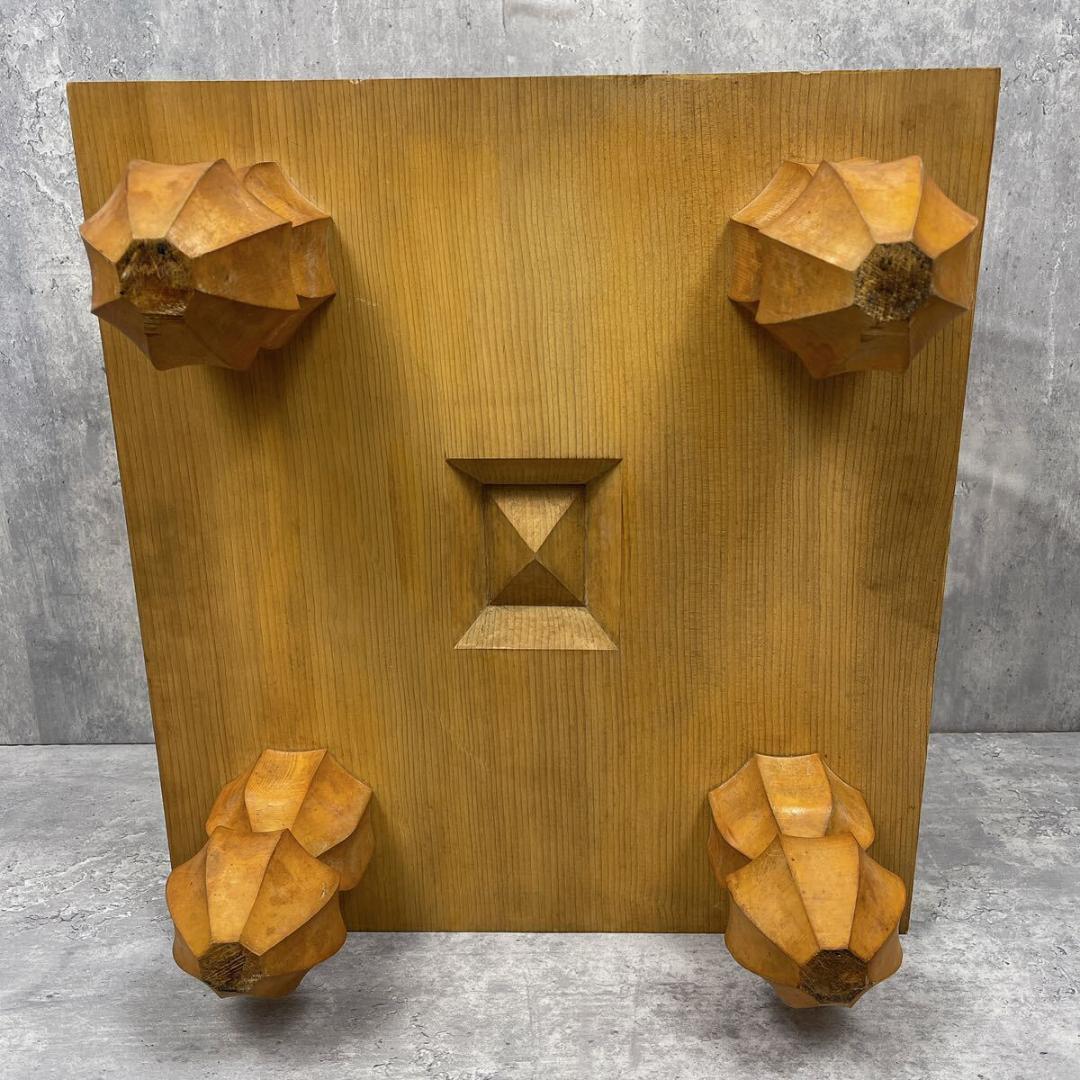 新榧　碁盤　四方柾目　へそ有　盤厚5.84寸　脚付　伝統　囲碁　プロ仕様　榧