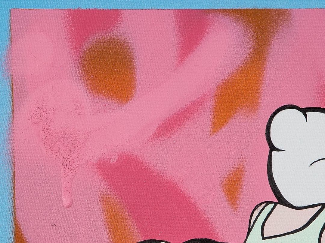 真作 キラミドリ 『Room 1』 アクリル絵具 6号 2022年 額装