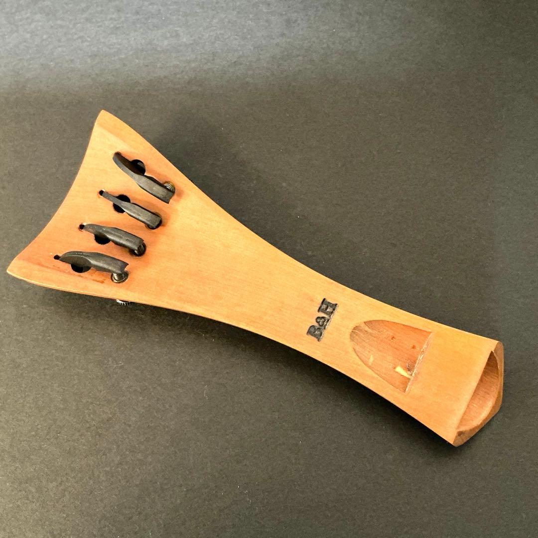 ボワ・ダルモニ　ヴァイオリン(ヴィオラ？)テールピース　アジャスター付き　柘植