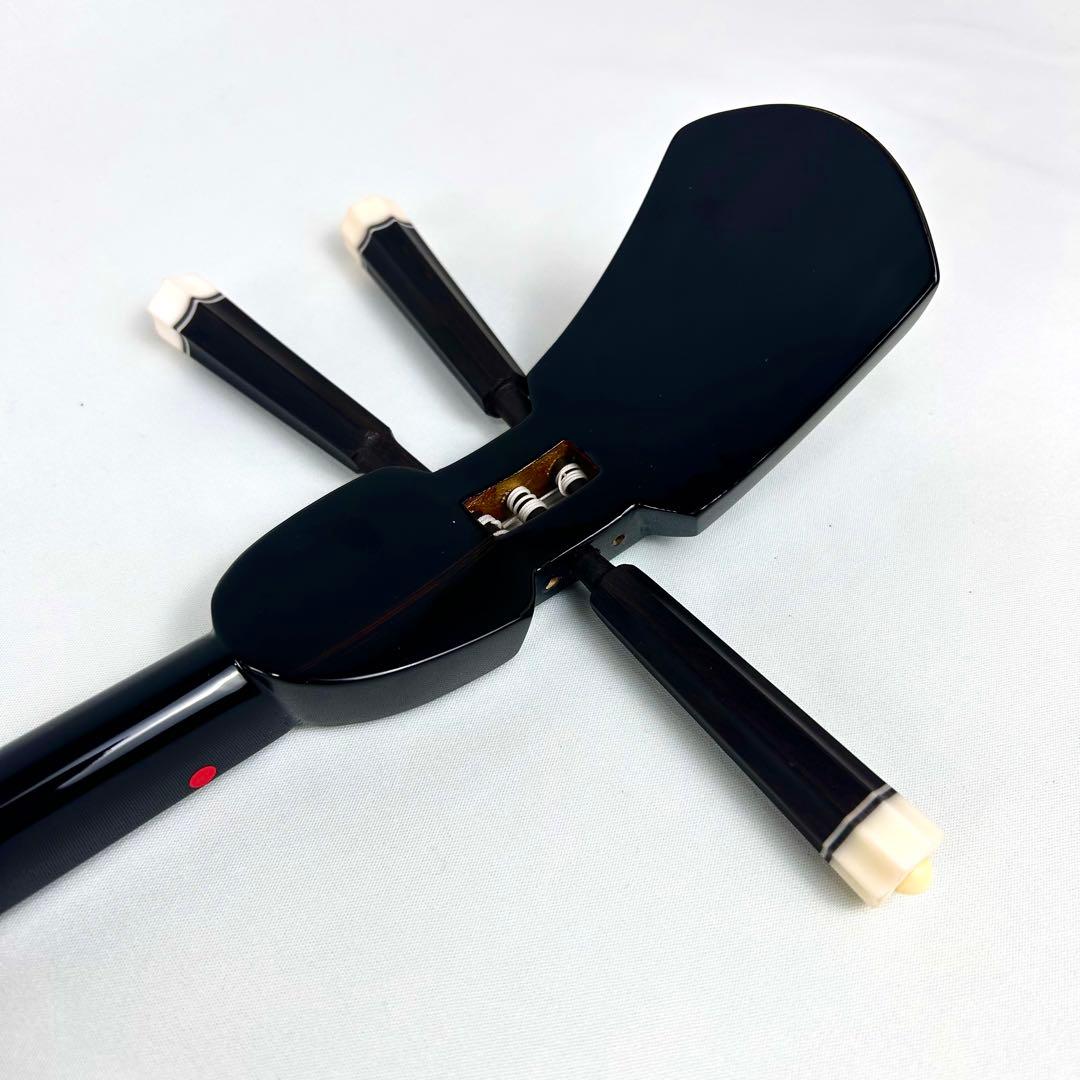 【美品】沖縄 三線 本革 蛇革 ハードケース付 付属品多数 初心者入門