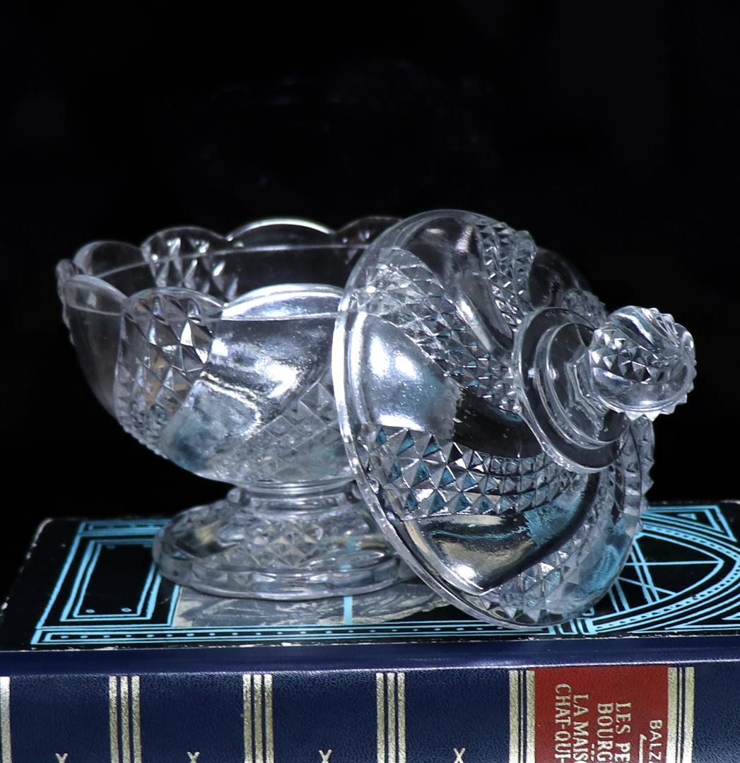 オールド・バカラ 稀少 蛇柄 大型 サーペンティン 蓋物 ボンボニエール