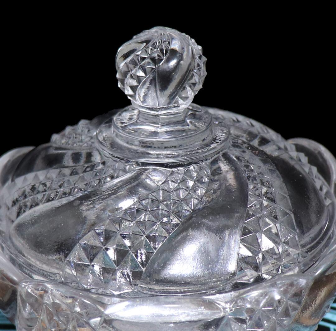 オールド・バカラ 稀少 蛇柄 大型 サーペンティン 蓋物 ボンボニエール