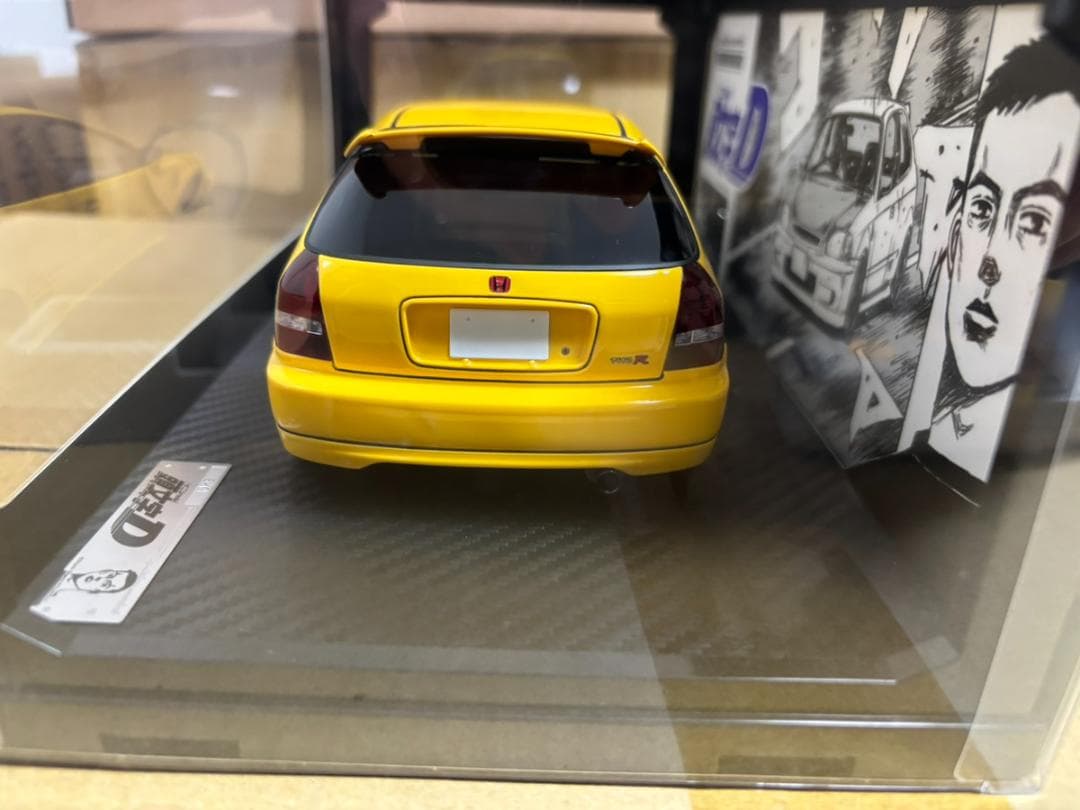 イグニッションモデル　イニシャルD　ホンダ　シビック（EK9）イエロー