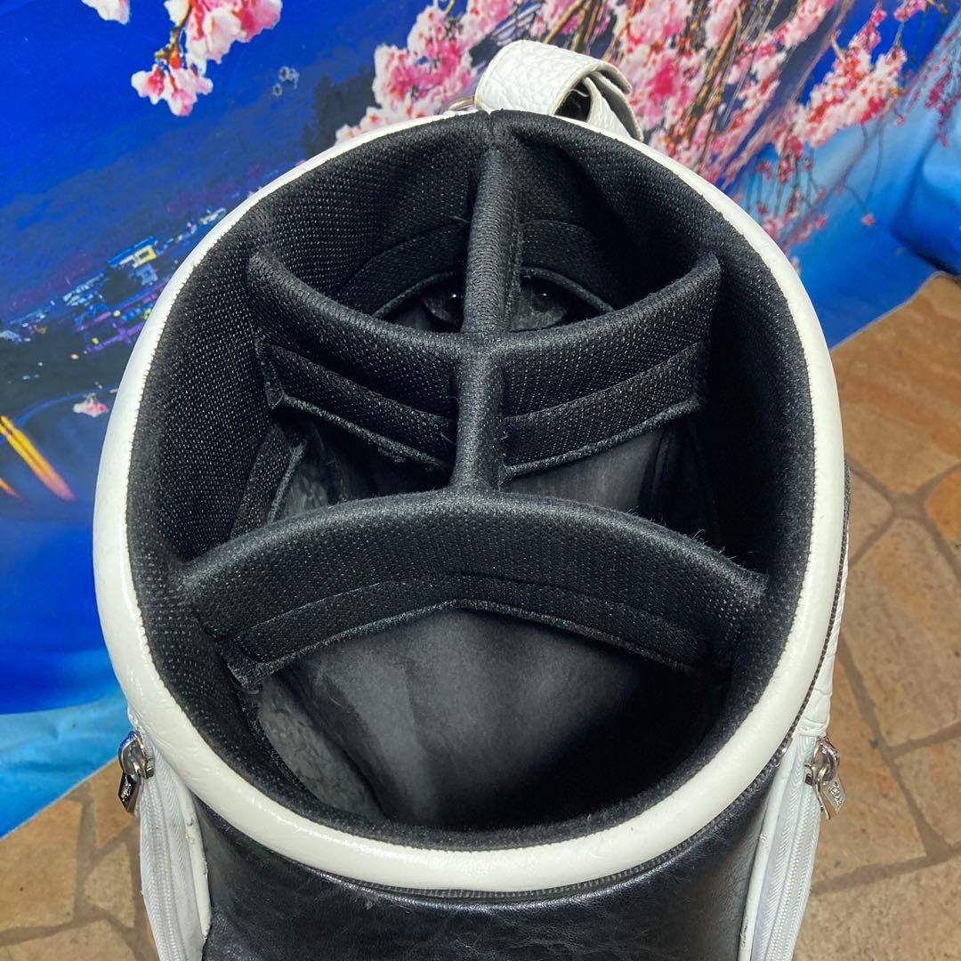 寶BU-1106 タイトリスト キャディバッグ クロコダイル型押し ホワイト