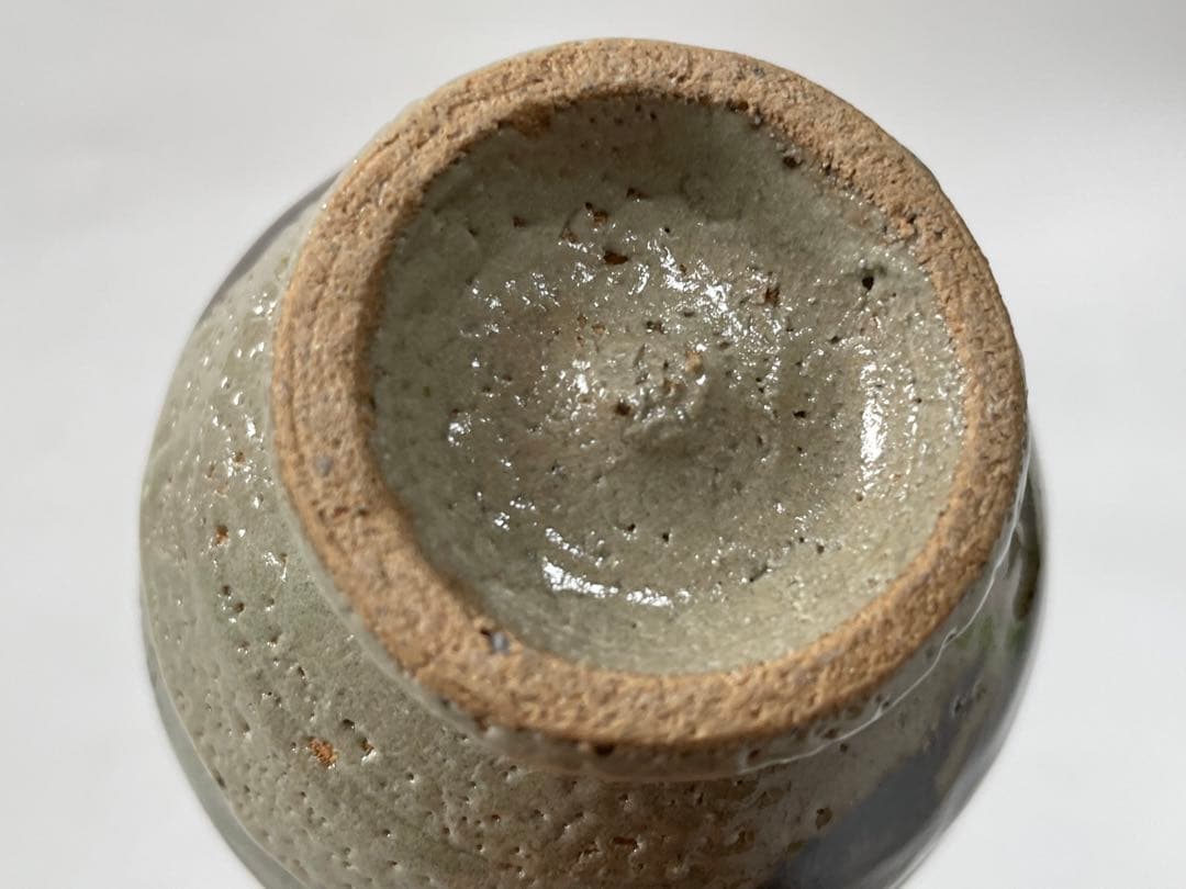 陶芸家　人間国宝　濱田庄司　浜田庄司　鉄絵　胴紐　盃　ぐい呑　酒器　共箱　益子焼